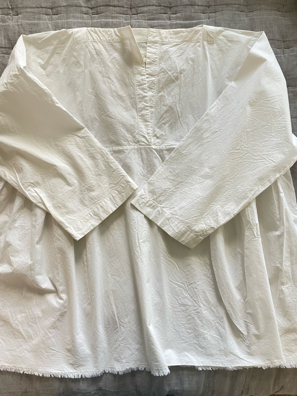 Nili Lotan White Cotton Poplin Tunic Popover, size S - Picture 2 of 13